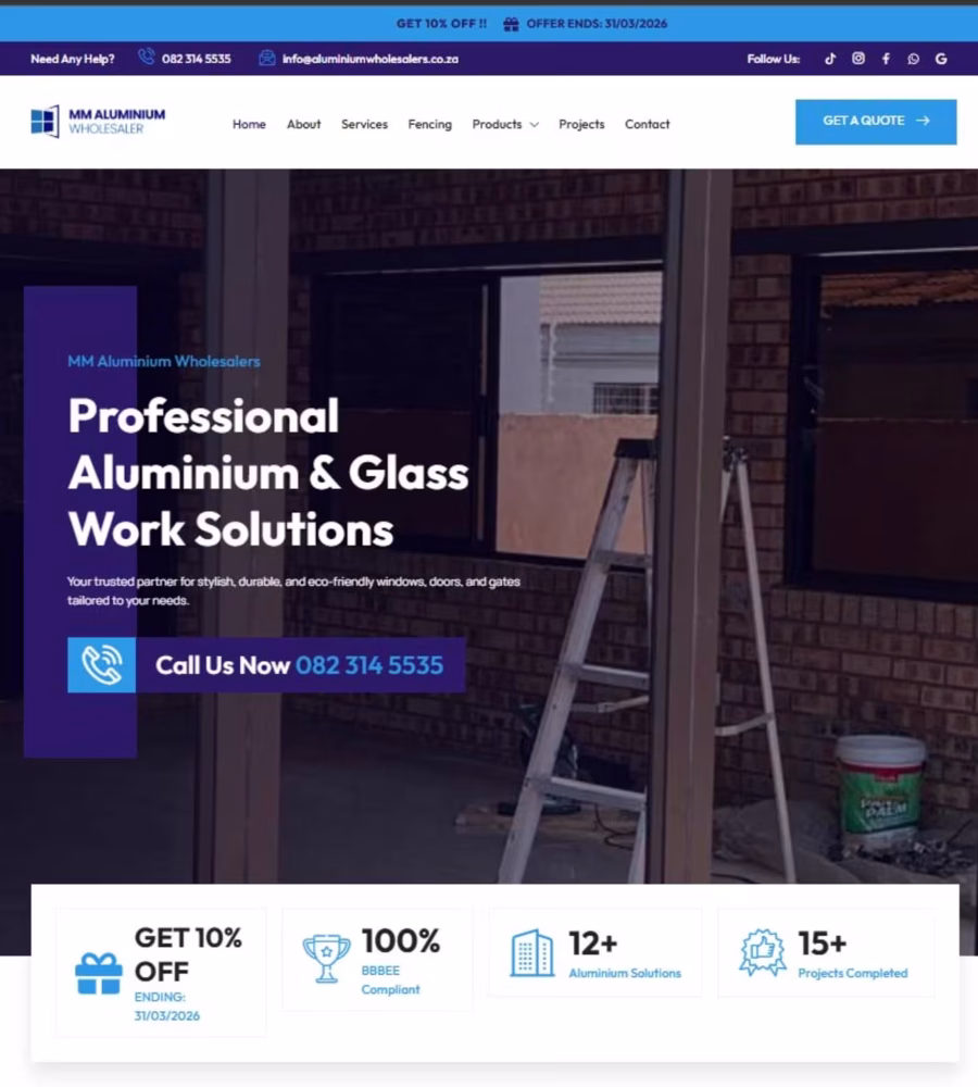 Web design portfolio Images. Nexus Marketing Agency in Pinetown, New Germany, Westmead, Hillcrest